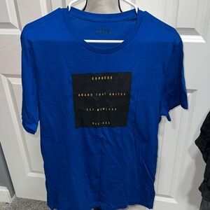 Express Men's Royal Blue Graphic Tee